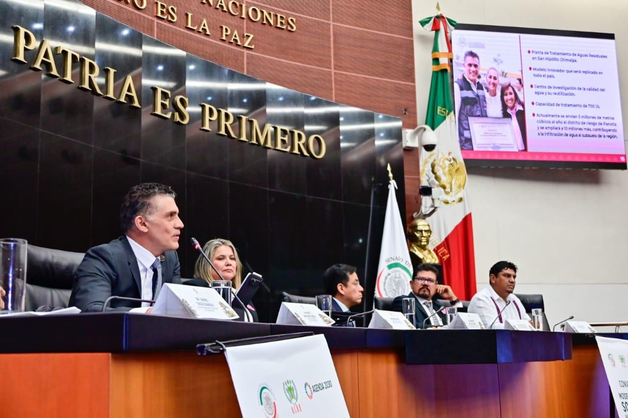 Lleva alcalde Alfonso Sánchez García al Senado acciones locales que combaten la desertificación